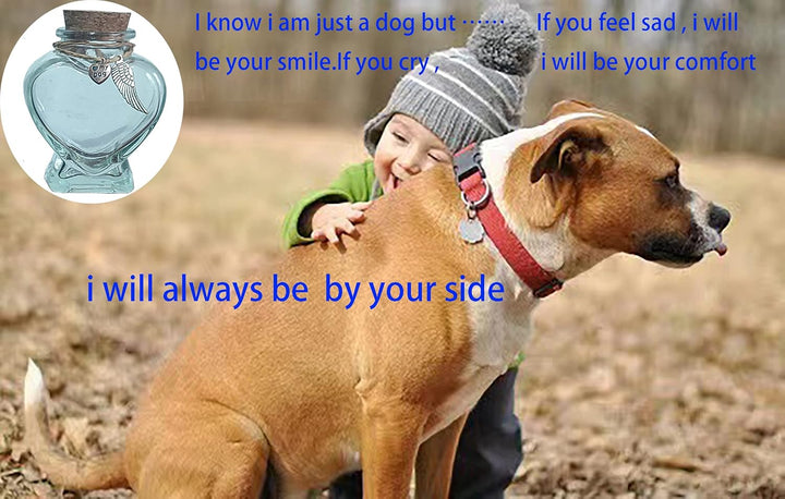 Memorial Bottle for Pet Hair，Pet Fur Memorial Fur Keepsake，Dog Cat Keepsake Fur, Pet Memorial Urn (Dog)