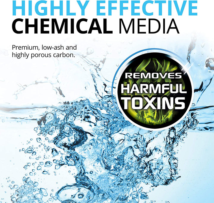 Carbon Filter Media for Aquariums, Premium Bituminous Carbon Inserts, 100-Gram Nylon Bags, 3 Count (Pack of 1), A1440