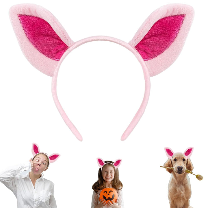 Dog Ears Golden Movable, Realistic Animals Ears Headband Brown, Fluffy Cat Bunny Bear Costume Halloween Christmas for Washing Makeup Cosplay Birthday Party