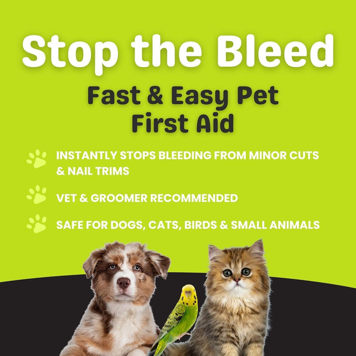 Styptic Powder for Dogs, Cats & Birds (2 Oz) – Fast-Acting Blood Clotting & Bleed Stop Powder for Pet Nail Trims, Clipping & Cuts – Easy-Use Wide Mouth DIP Can – First Aid Grooming Essential