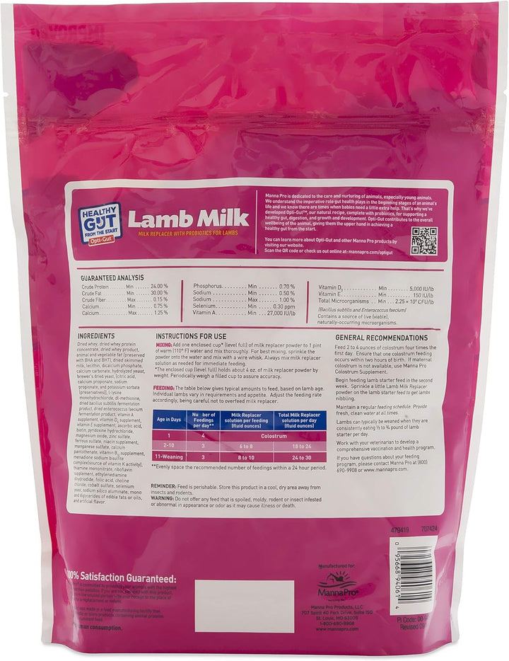 Lamb Milk Replacer - High in Protein to Support Growth - Powered by Opti-Gut™ to Support Gut Health & Digestion - Easy-To-Mix Formula - 3.5 Pounds