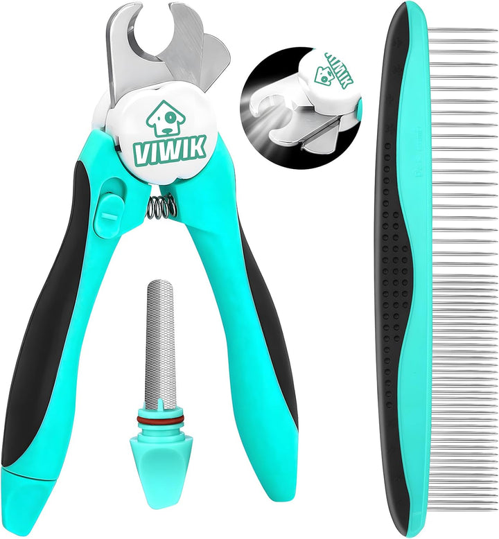 Dog Nail Trimmers with Light, Cat Dog Nail Clippers, Dog Nail Grinder Quiet for Large Medium Small Dogs Paw & Cats Claw, Electric 2-Speed Pet Toenail Grooming Supplies, Gifts for Dog Lovers.