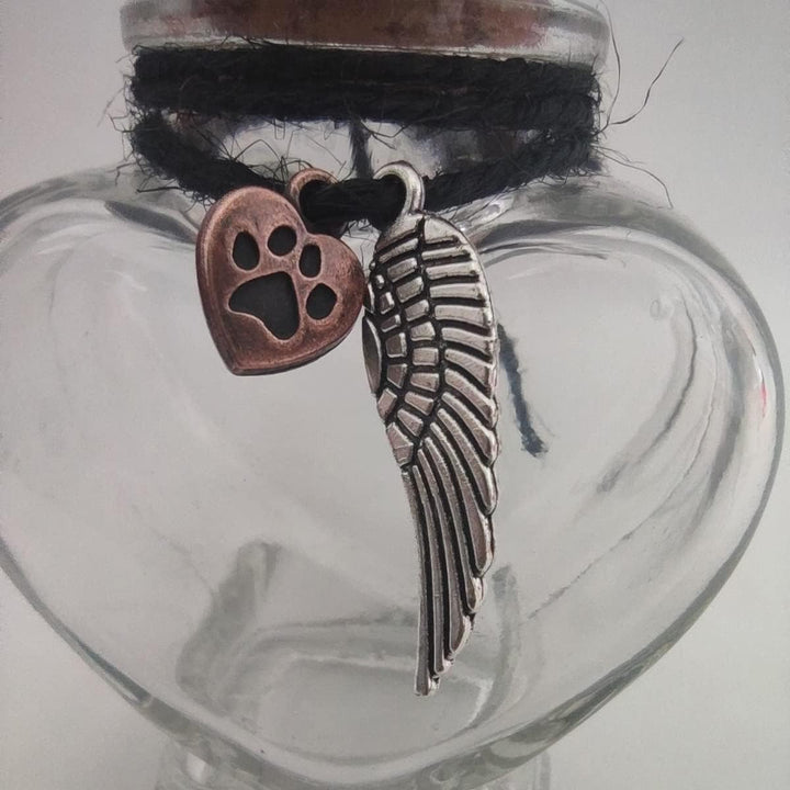 Memorial Bottle for Pet Hair，Pet Fur Memorial Fur Keepsake，Dog Cat Keepsake Fur, Pet Memorial Urn (Dog)