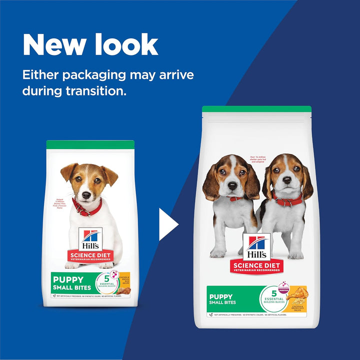 Puppy, Puppy Premium Nutrition, Small Kibble, Dry Dog Food, Chicken & Brown Rice, 4.5 Lb Bag