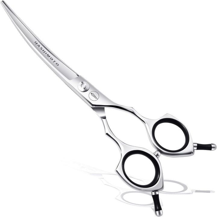Dog Grooming Scissors, Curved Scissors for Dog Grooming, 6.5 Inch, 30 Degree of Curved Blade,Light Weight, Pet Shears for Trimming Face and Paws.