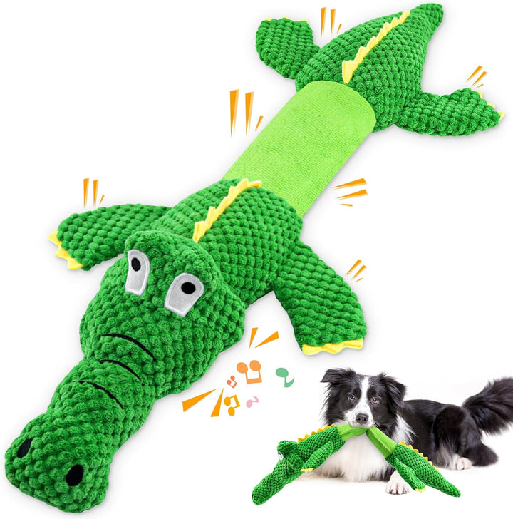 Dog Toys for Aggressive Chewers : Tough Interactive Tug of War Dog Toys-Squeaky Chew Toys for Small,Medium,Large Breed