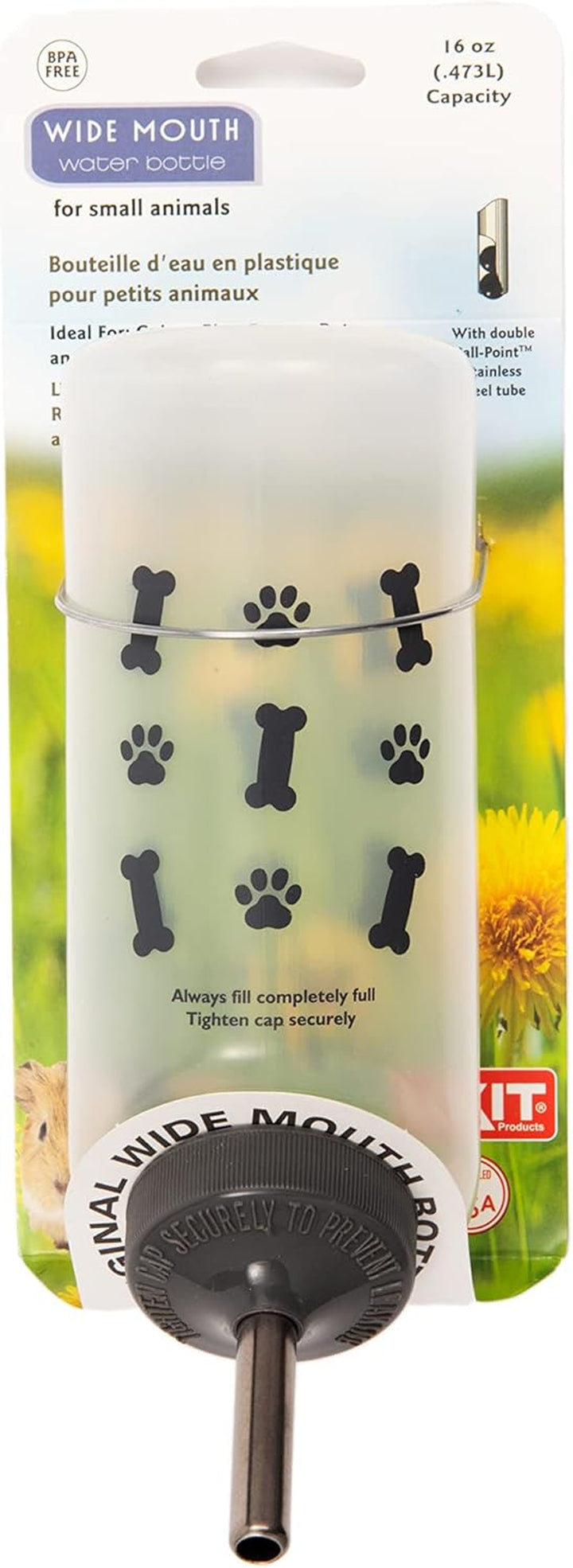 Pet Wide Mouth Water Bottle (16 Oz), Translucent, 8802