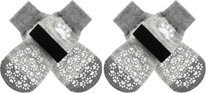 anti Slip Dog Socks to Prevent Licking Paws, Dog Shoes for Hot Pavement, Dog Booties for Small Medium Large Senior Dogs, Traction Control Boots & Paw Protectors for Hardwood Floors