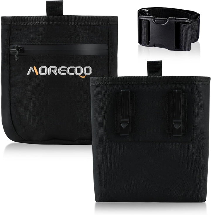 Dog Treat Pouch - 3 Ways to Wear Treat Pouches for Pet Training and 2 Pieces Clicker Taining for Dogs, Dog Training Treat Pouch Bag and Dog Clicker for Training with Waist Belt Shoulder Strap - Black