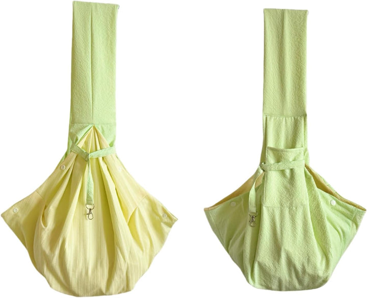 Cat Sling Carrier, Dog Purse Carrier for Small Dogs Cats 3-15 Lbs, Puppy Carrier Breathable Fabric with Storage Pockets