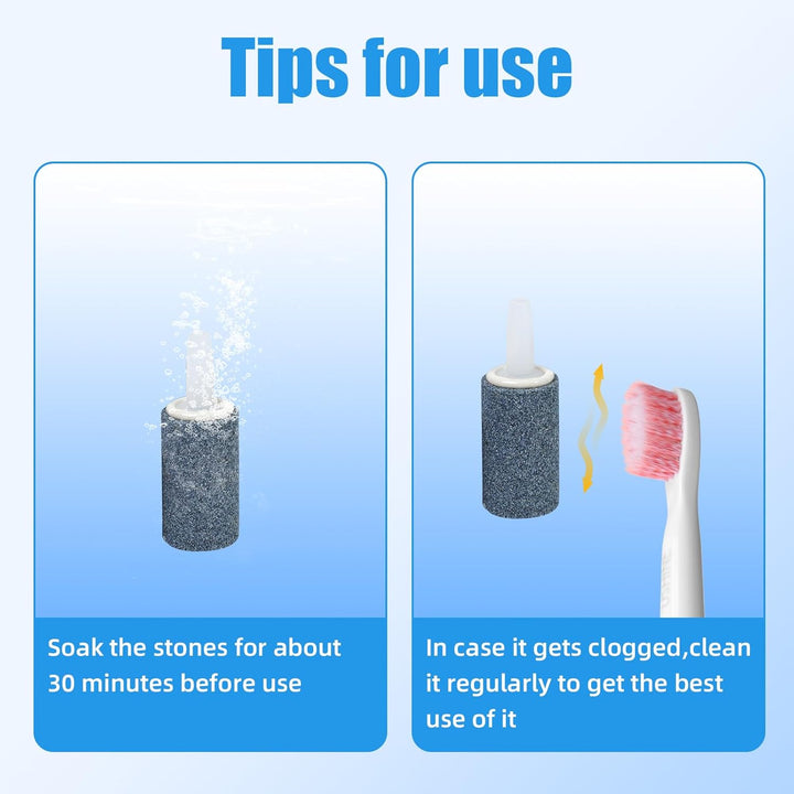 Aquarium Air Stones 1 Inch 12 Pack, Bubble Stone, Aerator Bubble Diffuser, Air Pump Accessories for Aquariums, Fish Tanks, and Hydroponics