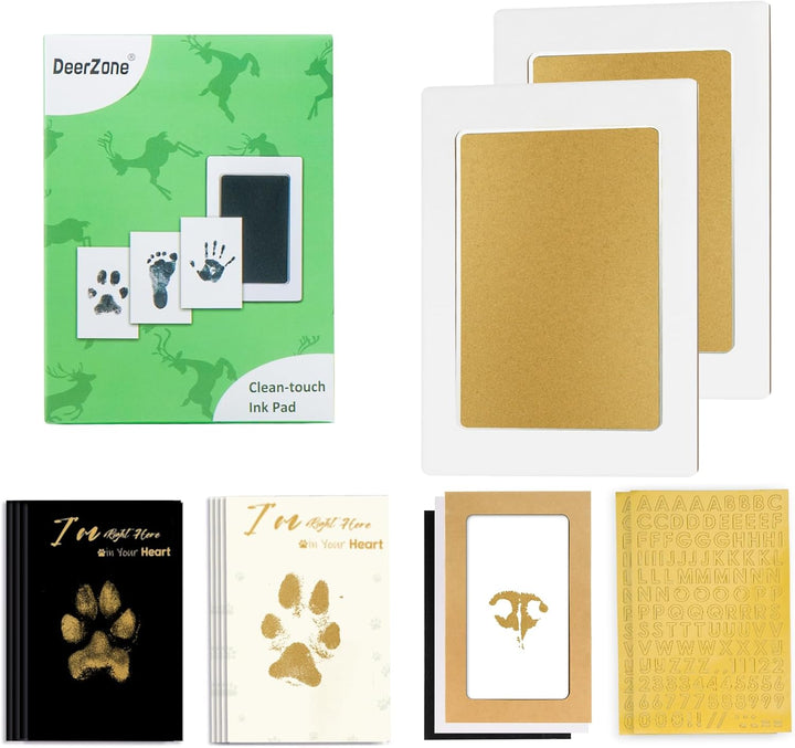 Inkless Paw Print Kit,Dog Paw Print Kit,Dog Nose Print Kit,Clean Touch Ink Pads and Imprint Cards,Pet Paw Print Impression Kit for Dogs Cats Footprint Keepsake