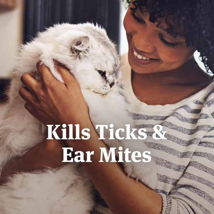 Ear Mite Treatment for Cats, Ear Mite Medicine Kills Ticks and Ear Mites to Relieve Itchiness, Ear Mite Drops Sooths Ears with Aloe, 3Oz