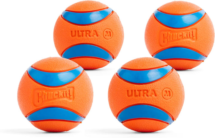 Ultra Ball Dog Toy - Medium Bouncy Fetch Balls for Dogs 20-60 Lbs - Made from Durable Rubber - Floating Water Pet Toys - Size Medium - 2.5-Inch Diameter - Pack of 2