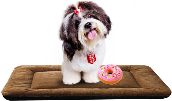 Dog Beds Crate Pad for Medium/Large Dogs Fit Metal,Ultra Soft, Washable & Anti-Slip Kennel Pad for Dogs Cozy Sleeping Mat,Gray 36Inch