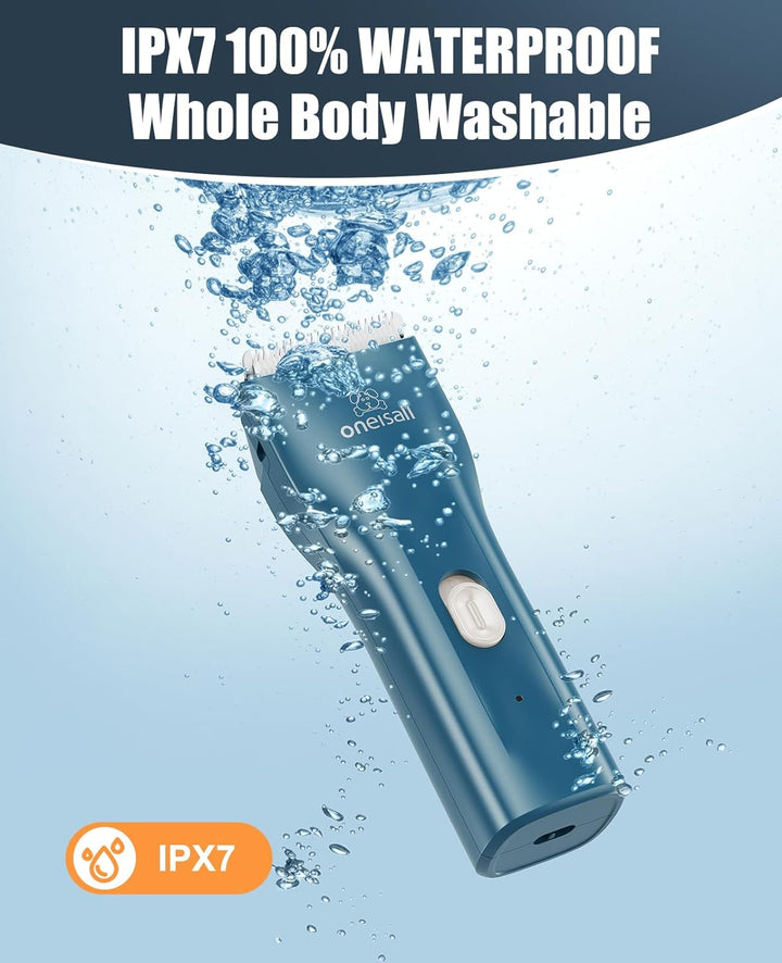 Pet Clipper for Cat Matted Hair, Pet Shaver for Cats Quiet Pet Clippers Waterproof Cordless Cat Clippers for Matted Hair Long Hair with Storage Bag (Green)