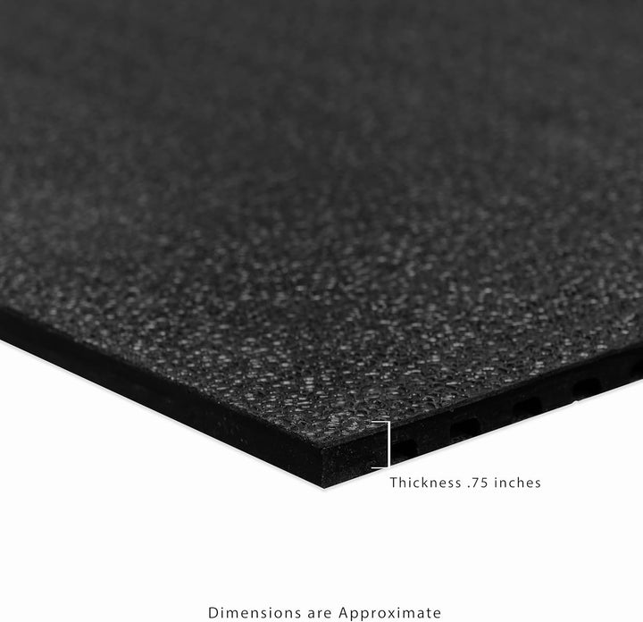 Heavy Duty Horse Stall Mats - Stable Mats, Durable 3/4 In. Thick Rubber Flooring - Solid Black - 3.5' X 6' Mat for Stables, and More - 42 In. X 72 In. Stall Mat