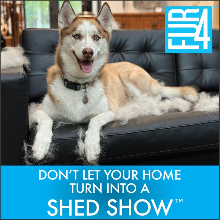 Deshedding Dog Brush for Long Hair Dogs – Pet Hair Brush with 4 Carbon Fiber Edges – Deshedding Tool Removes Loose Fur – Gentle & Effective Dog Grooming Brush for Shedding