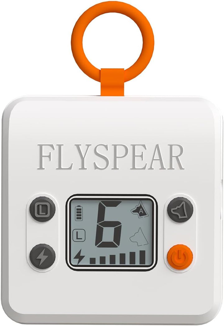 Wireless Pet Barrier - Rechargeable Indoor Barrier with 6 Adjustable Range Radius up to 7 Ft, 6 Adjustable Safe Static Intensity, Electric Fence System for Dogs with Hook (White)