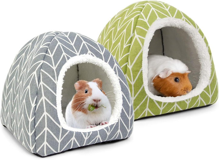 Guinea Pig Hideout Bed Rabbit House Cave Accessories Cozy Hide-Out for Bunny Hedgehog Ferret Chinchilla&Other Small Animals (Grey)