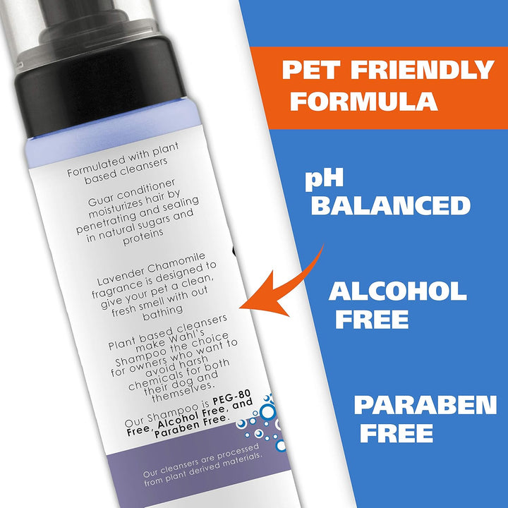 USA Pet Friendly Waterless No Rinse Shampoo for Animals – Lavender & Chamomile Scented - Cleaning, Conditioning, Detangling, & Moisturizing Shampoo for Dogs – 7.1 Oz - Model 820014A