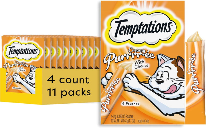 Creamy Puree Variety Pack of Squeezable Cat Treats, 0.42 Oz. Tubes, 24 Count