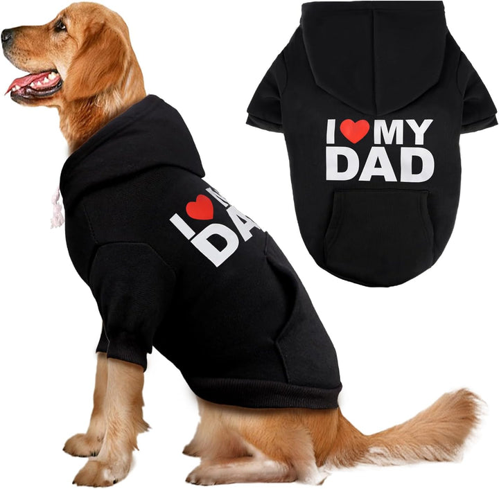 Dog Sweaters Hoodies for Large Dogs Security Ultra-Soft Fleece Dog Sweatshirt Cold Weather Pet Winter Clothes with Pocket for Small Medium Large Dogs (XL (Back: 24.2",Chest: 34.2"), Security)