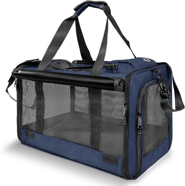 Pet Carrier for Large Cats, Soft-Sided Cat Carrier for Medium Big Cats and Puppy up to 20Lbs, Washable Dog Carrier Privacy Protection for Home Outdoor Travel