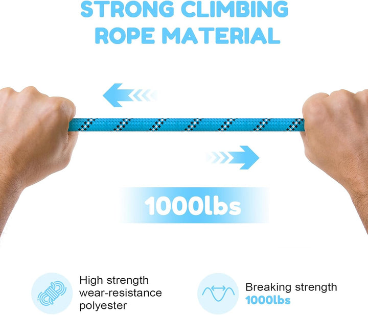 Heavy Duty Dog Leash 2 Handles 4/5/6Ft-Blue  Dog Leashes for Medium Large Dogs That Pull 1/2 Inch 1000Lb Strength Thick Rope Leash PVC Waterproof-Handles Metal Hook Nighttime Safety