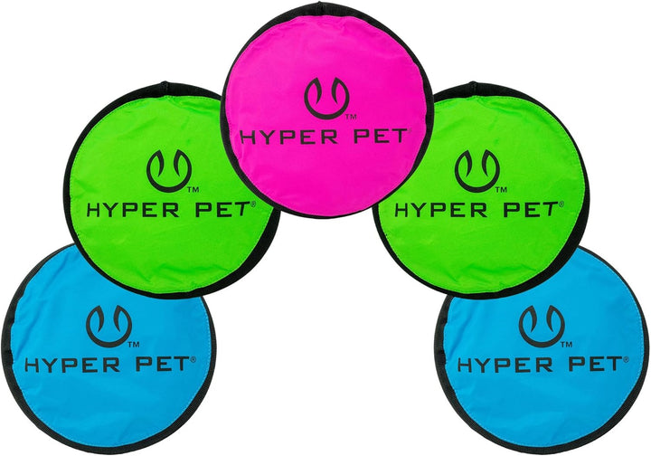 Flippy Flopper 9" Flying Disc Soft Dog Toy, Floats in Water & Safe on Teeth, for All Breeds, Pack of 2 (Colors May Vary)