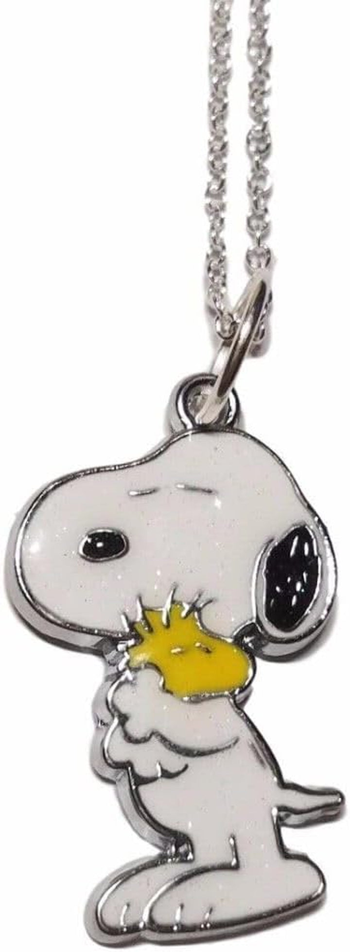 Snoopys Dog Holding Woodstock Standing Metal Pendant Necklace