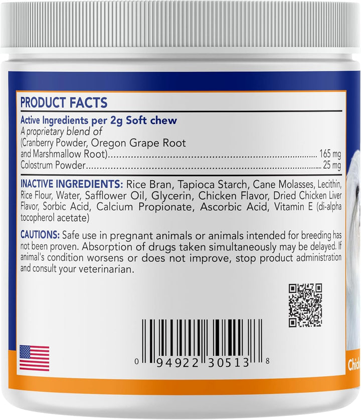 Natural Tear Stain Prevention Soft Chews for Dogs | Chicken Flavor| for All Breeds | No Wheat No Corn | Daily Supplement | Proprietary Formula