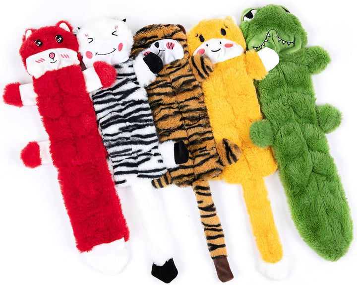 Dog Squeaky Toys, 5 PCS Crinkle Plush Dog Toys, No Stuffing Dog Toys for Small Medium Large Dogs, Stuffless Puppy Toys for Boredom