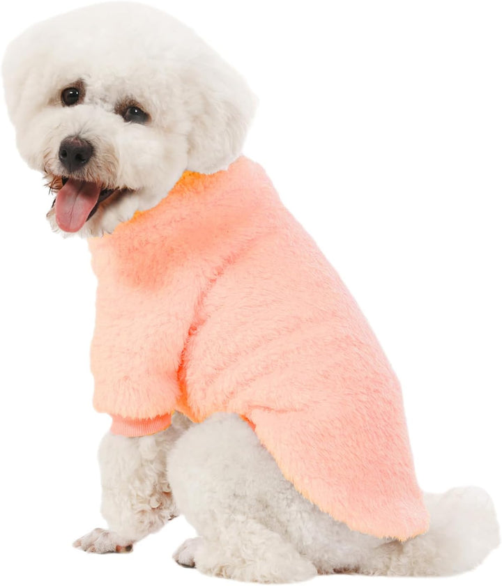 Dog Sweater, 3 Pack Dog Sweaters for Small Dogs, Dog Clothes for Small Dogs Girl Boy, Ultra Soft and Warm Puppy Sweater Dog Coat for Winter Christmas (S, Pink+Purple+Peach)