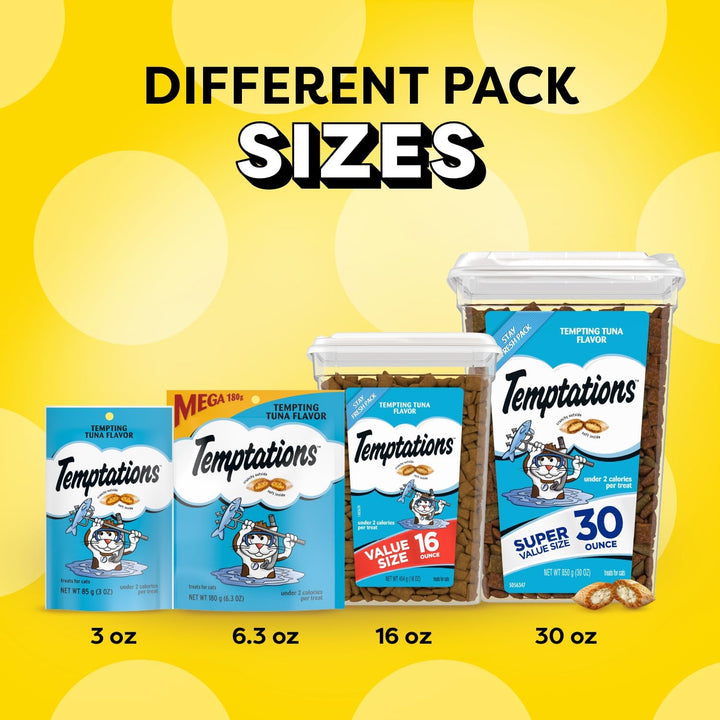 Classic Crunchy and Soft Cat Treats Tempting Tuna Flavor, 16 Oz. Tub