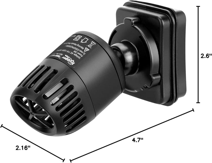 Mini Wave Maker for 15-40 Gallon Aquarium with Magnetic Mount Quiet Powerhead for Saltwater and Freshwater Fish Tank 530 GPH