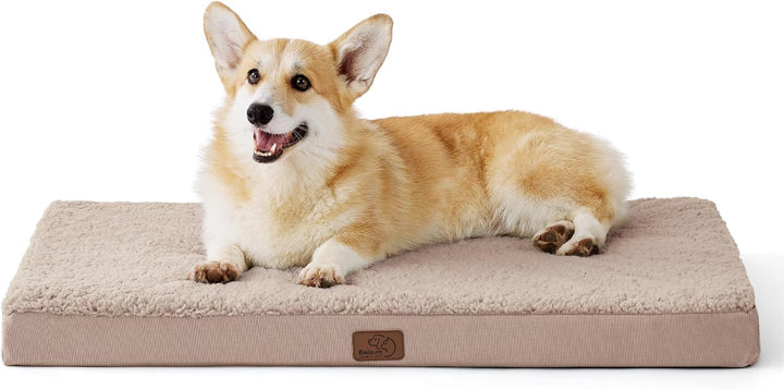 Dog Beds Large Sized Dog - Comfy Flat Pet Beds with Removable Washable Cover, Orthopedic Egg Crate Foam Puppy Mat, Suitable for Pet up to 65 Lbs