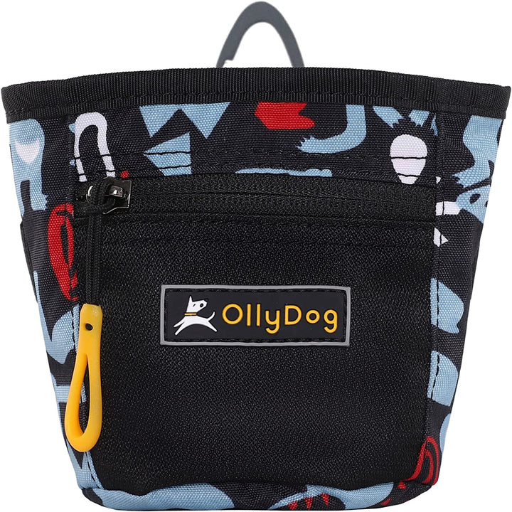 Goodie Treat Bag, Dog Treat Pouch, Waist Belt Clip for Hands-Free Training, Magnetic Closure, Dog Training and Behavior Aids, Three Ways to Wear (Raven S'25)