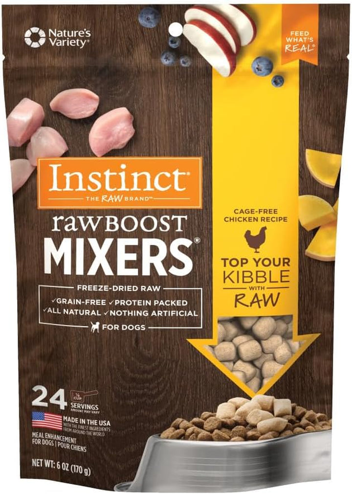 Raw Boost Mixers, Freeze Dried Dog Food Topper, Grain Free Recipe - All Natural Beef, 14 Oz. Bag