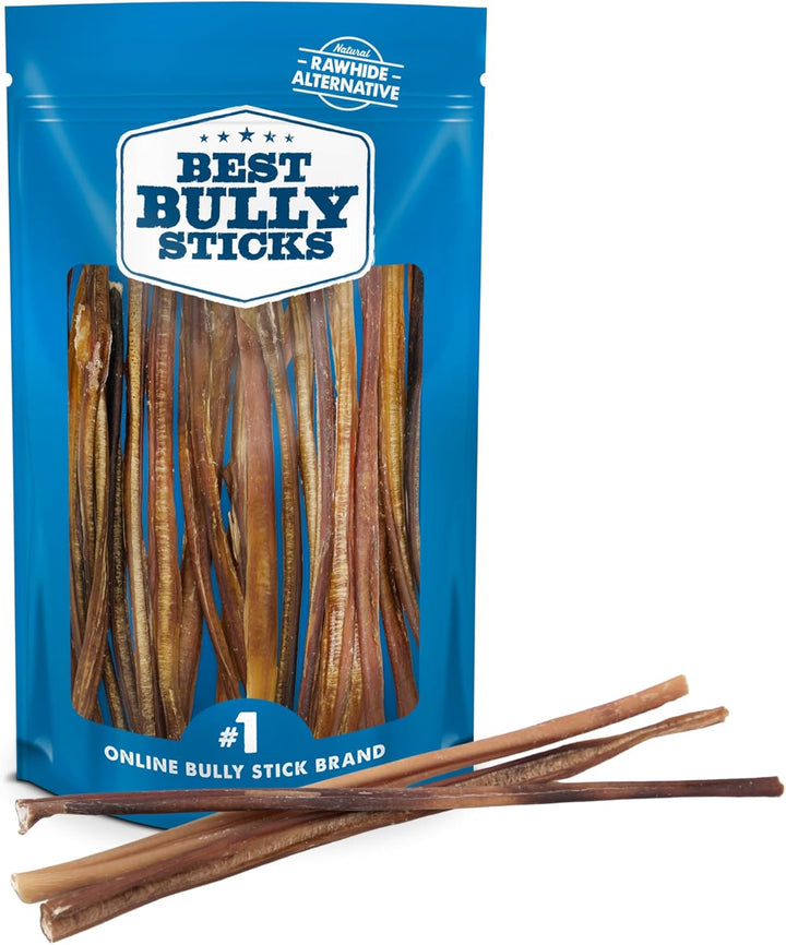 6 Inch Odor-Free Bully Sticks - 20 Count (Pack of 1) - Bulk Bag, Odorless Natural Grass-Fed Beef, Easily Digestible, No Grain or Rawhide, Ideal for Big Breeds