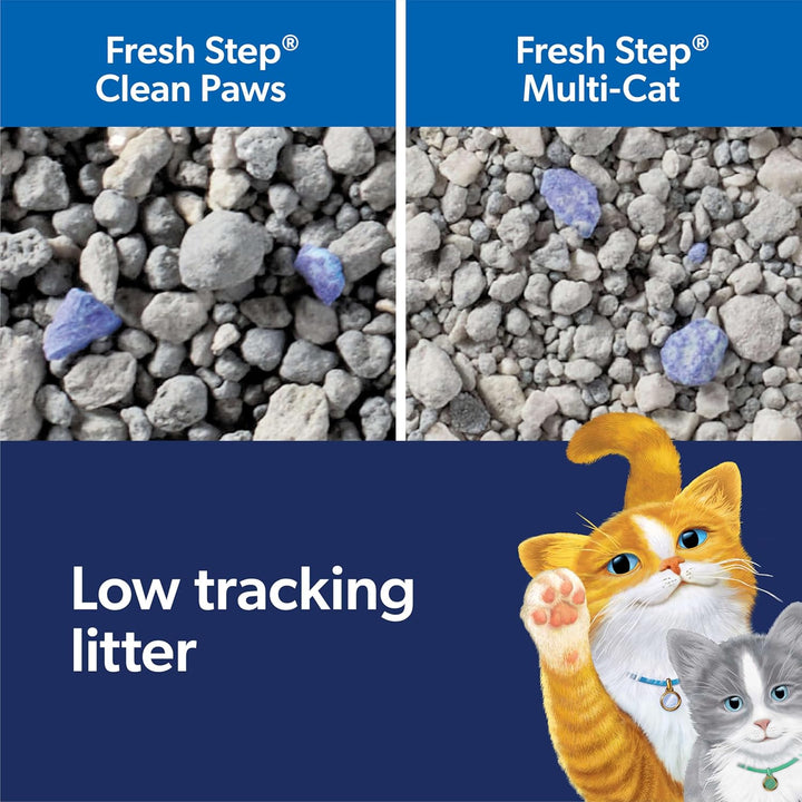 Clean Paws Cat Litter with Febreze Freshness, Multi-Cat Low-Tracking Clumping Litter with Guaranteed Odor Control, 22.5 Lb. Box