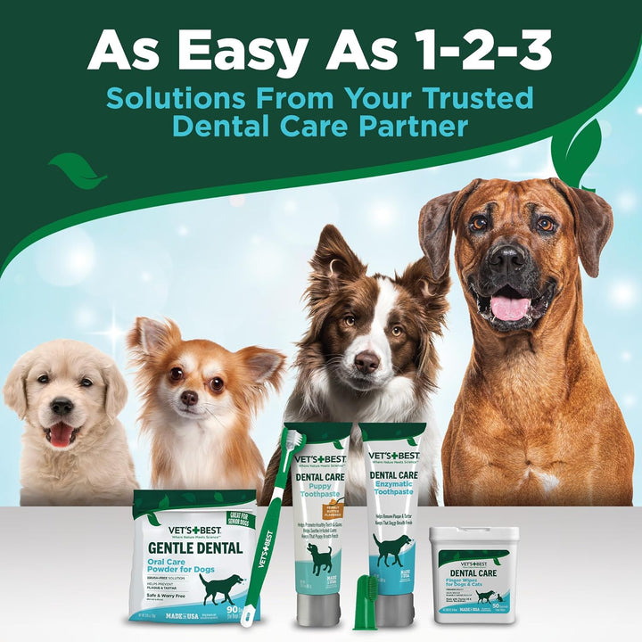 Enzymatic Dog Toothpaste – Vet Formulated Dental Gel for Teeth Cleaning, Fresh Breath, Tartar Control, Plaque Remover & Oral Hygiene for Dogs, 3.5 Oz