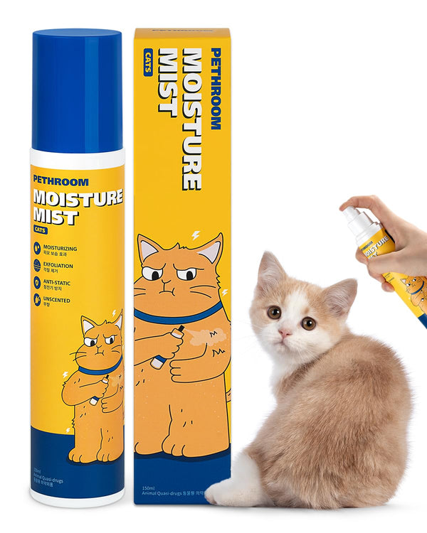 ] Unscented Cat Moisture Mist – Natural Leave-In Conditioner Spray for Cats – 95% Plant Extracts– Hydrating, Detangling, Static & Dander Control, 100% EWG Green