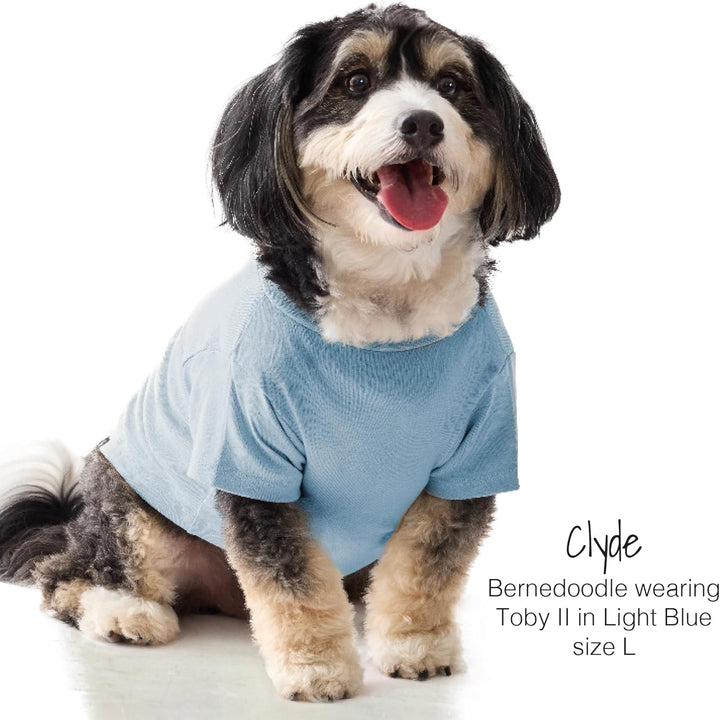 Toby II - the Perfect Tee, 3 Pack Short Sleeve Pet T-Shirt 100% Organic Cotton Tees Clothes for Small, Medium, Large Dogs​​, Navy Camo, Medium