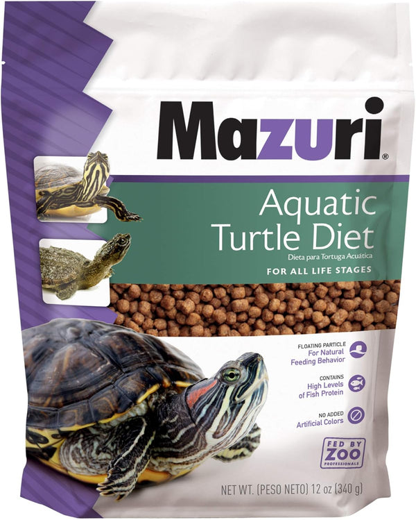 | Nutritionally Complete Aquatic Turtle Food | Freshwater Formula - 12 Ounce (12 Oz) Bag