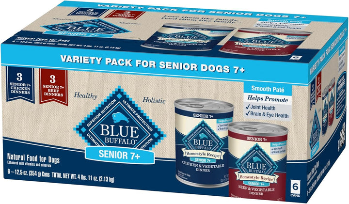 Homestyle Recipe Senior Wet Dog Food, Made with Natural Ingredients, Chicken Dinner with Garden Vegetables, 12.5-Oz Cans (12 Count)