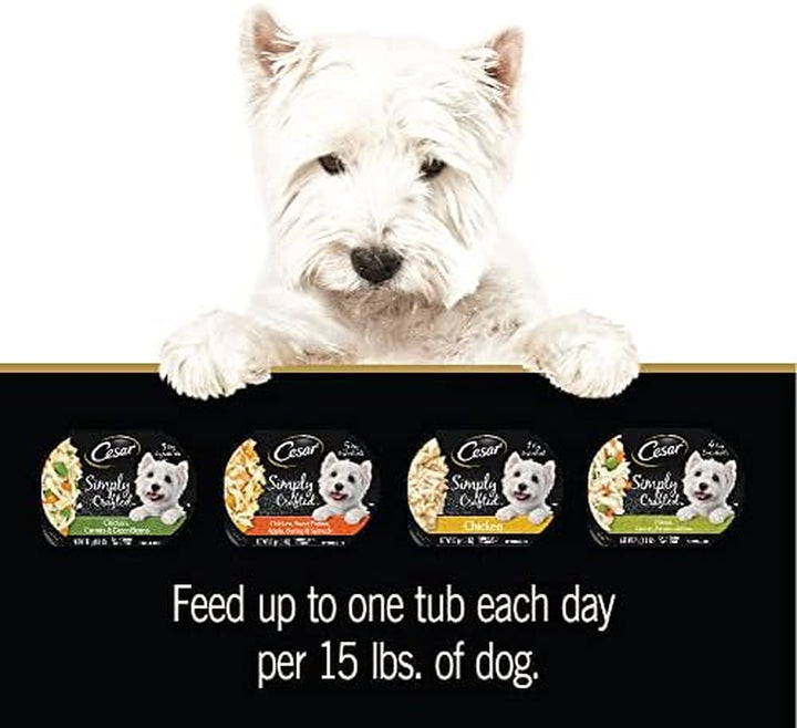 Simply Crafted Adult Wet Dog Food Meal Topper, Variety Pack, 1.3 Oz Tubs (24 Count, Pack of 1)