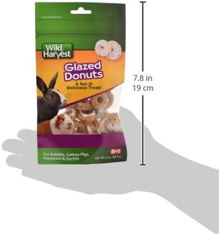 Food and Unique Edible Treats for Guinea Pigs, Hamsters, Gerbils, and Adult Rabbits, Glazed Donuts, 0.14 Pounds, 2.2 Ounce (Pack of 1)