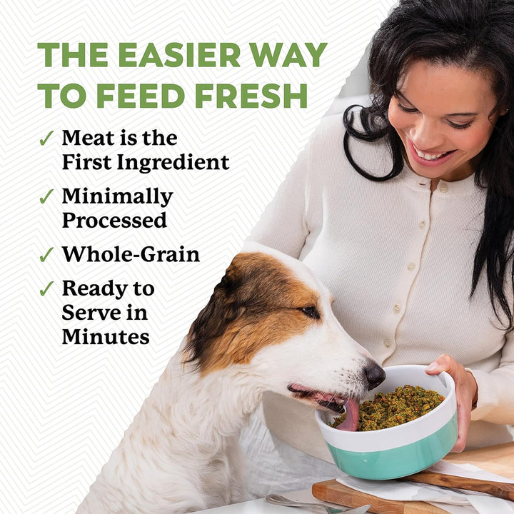 Beef & Garden Veggies Dog Food, Human Grade Whole-Grain Dehydrated Dog Food with Freeze-Dried Beef (5 Pounds)