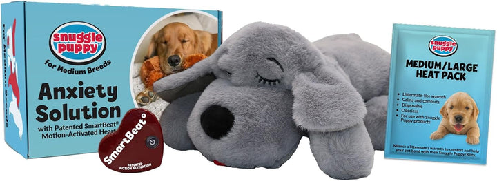 Original  Heartbeat Puppy Toy - Heartbeat Puppy for Dogs - Pet Anxiety Relief and Calming Aid - Comfort Dog Toy - Behavioral Training and Sleep Aid Cuddle Buddy - Crate Training Essential
